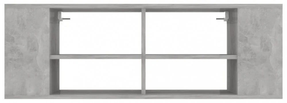 betonszürke szerelt fa falra szerelhető TV-szekrény 102x35x35cm