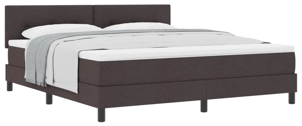 Box Spring Ágy Matracokkal Sötétbarna 180x200 cm Szövet