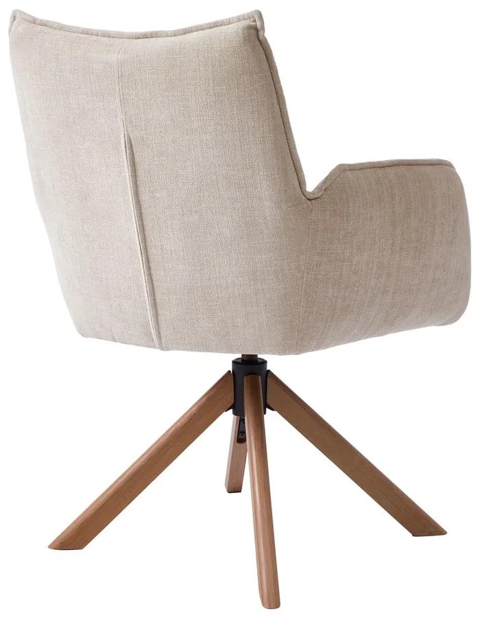 Krémszínű kárpitozott étkezőfotel szett 2 db-os Marilla – Unique Furniture