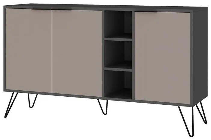 Konzolasztal Clara Console - Antracit, Light Mocha