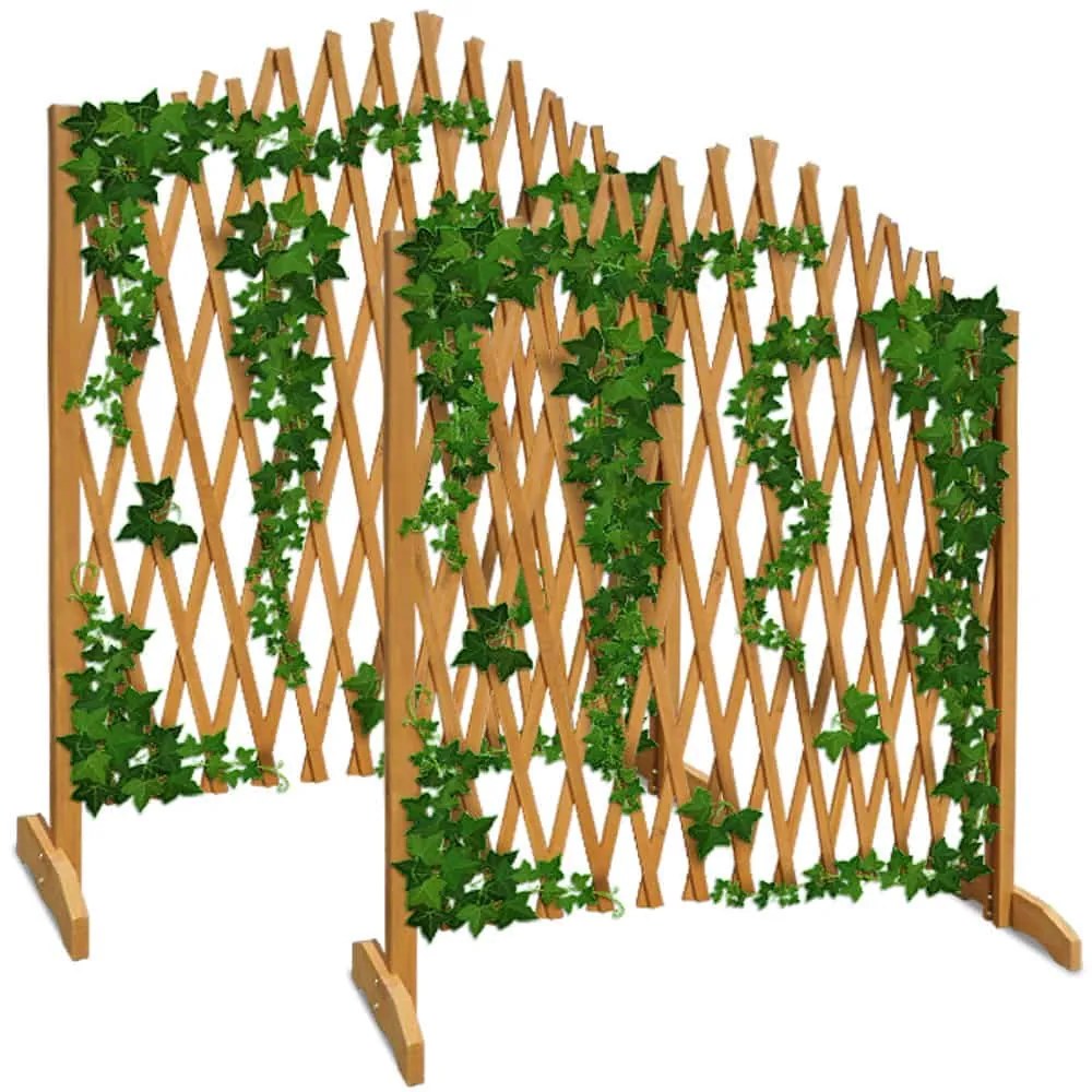 Gardebruk ROSEMARY fa virágrács, 200x107cm, természetes barna