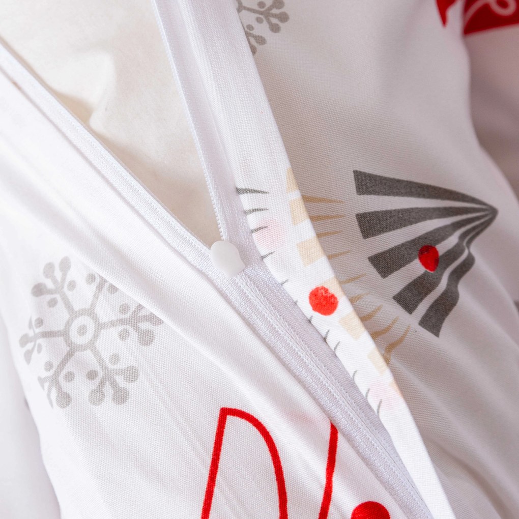 Mikroszálas ágyneműhuzat JINGLE fehér Ágyneműhuzat mérete: 2 db 70 x 90 cm | 200 x 220 cm