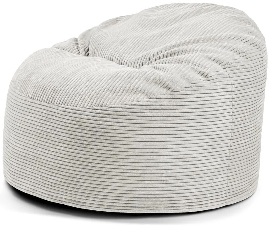 Krémszínű kordbársony gyerek babzsákfotel Om 85 – SLOWDOWN
