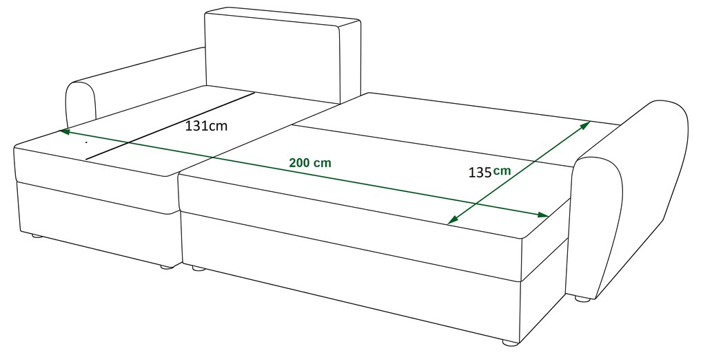 Sarok ülőgarnitúra Daven L (barna + szürke) (B). 1056990