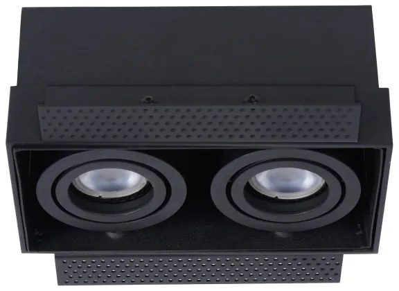 Lucide 09925/02/30 - Beépíthető lámpa TRIMLESS 2xGU10/50W/230V fekete