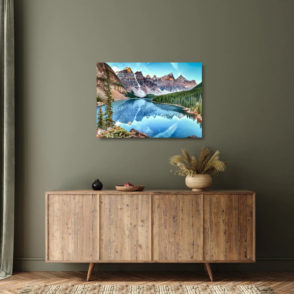 Üveg kép - Moraine-tó (70x50 cm)