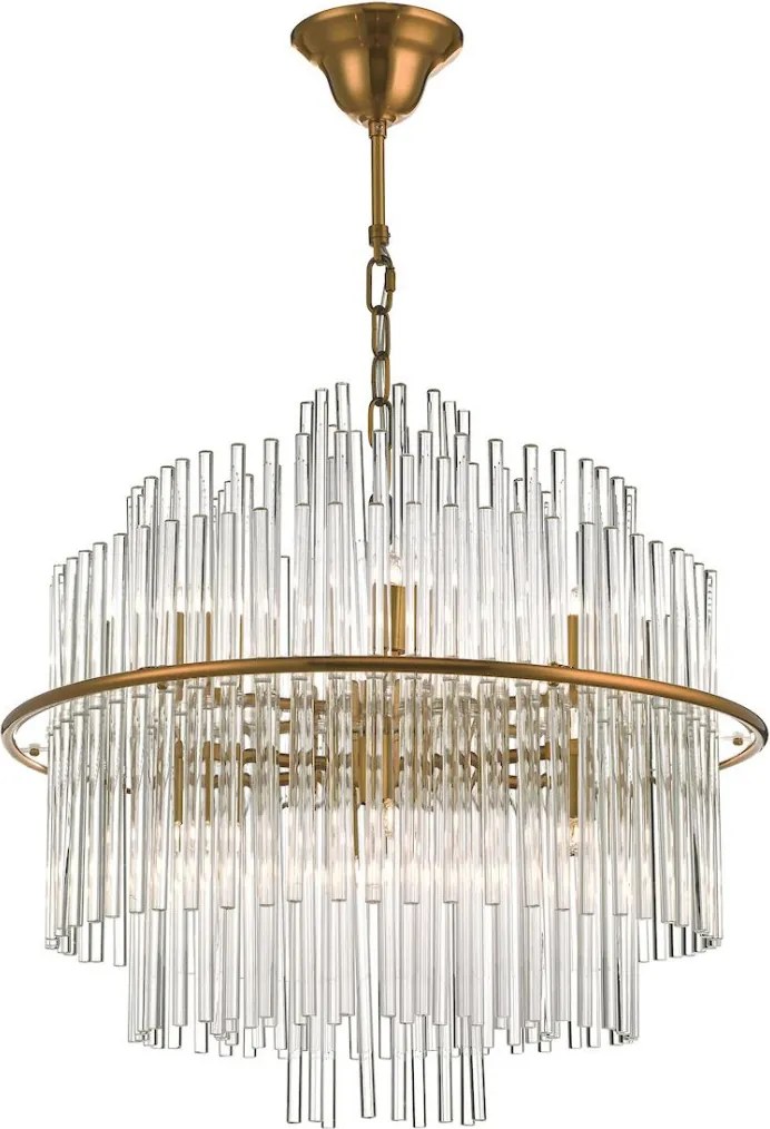 DAR LIGHTING LUK1735 LUKAS Klasszikus Függesztett Lámpa Átlátszó, Arany G9 IP20