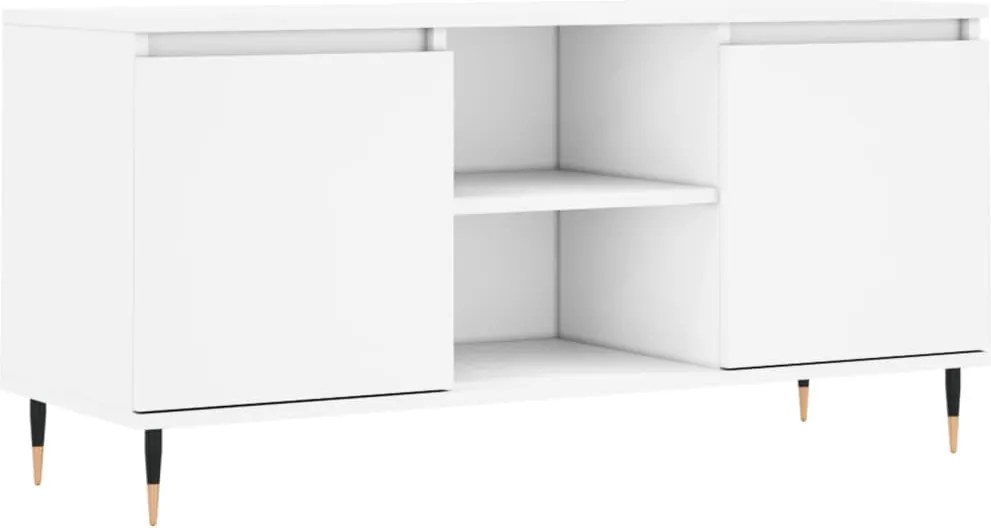 vidaXL fehér szerelt fa TV-szekrény 104 x 35 x 50 cm