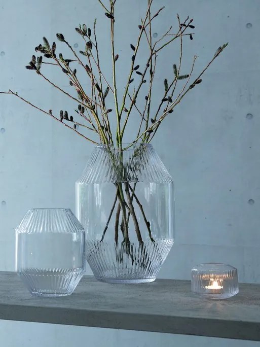 Tealight gyertyatartó/Rotunda váza, h 7 cm, átlátszó - LSA international