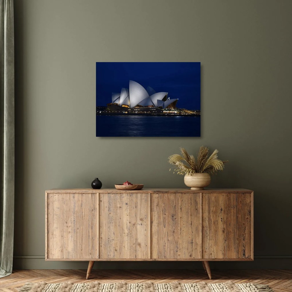 Sydney éjszakai kép (üvegen) (70x50 cm)