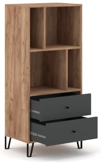 BILBAO REGAŁ BL07 2S CRAFT TOBACO/GRAFIT