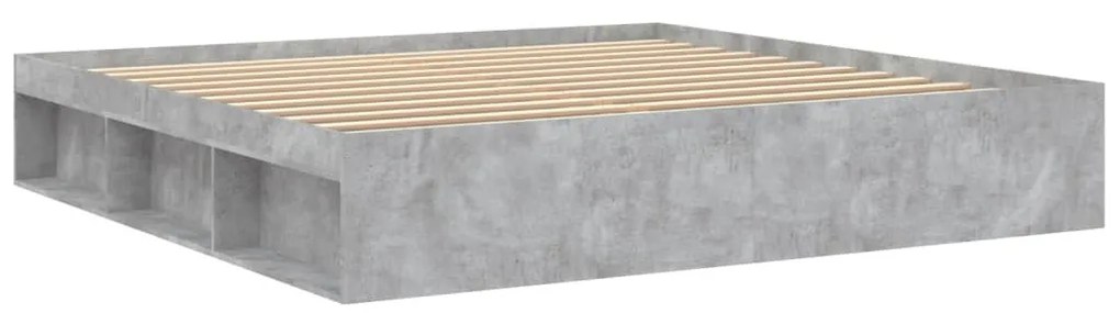 betonszürke ágykeret 200 x 200 cm