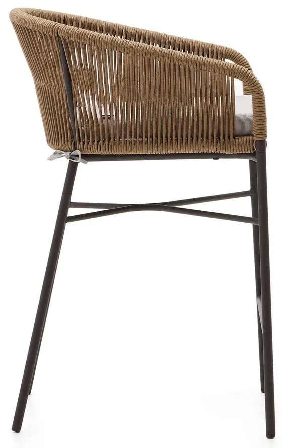 Bézs fém-párnázott kerti bárszék Yanet – Kave Home