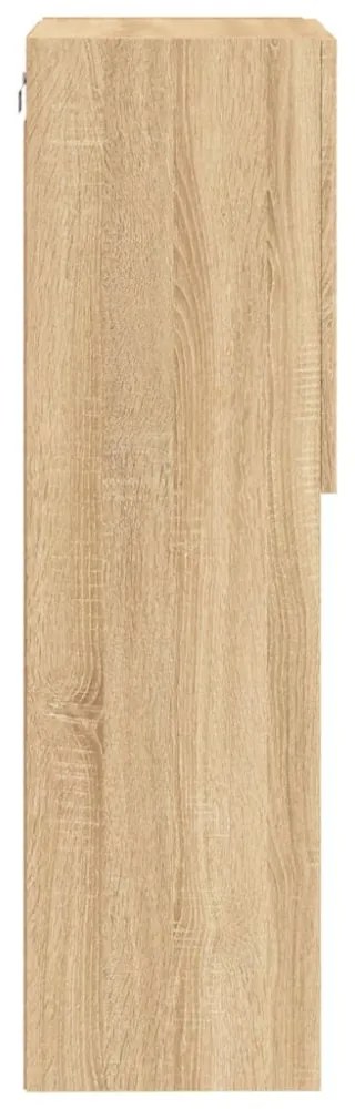 sonoma tölgy színű TV-szekrény LED lámpákkal 40,5 x 30 x 102 cm