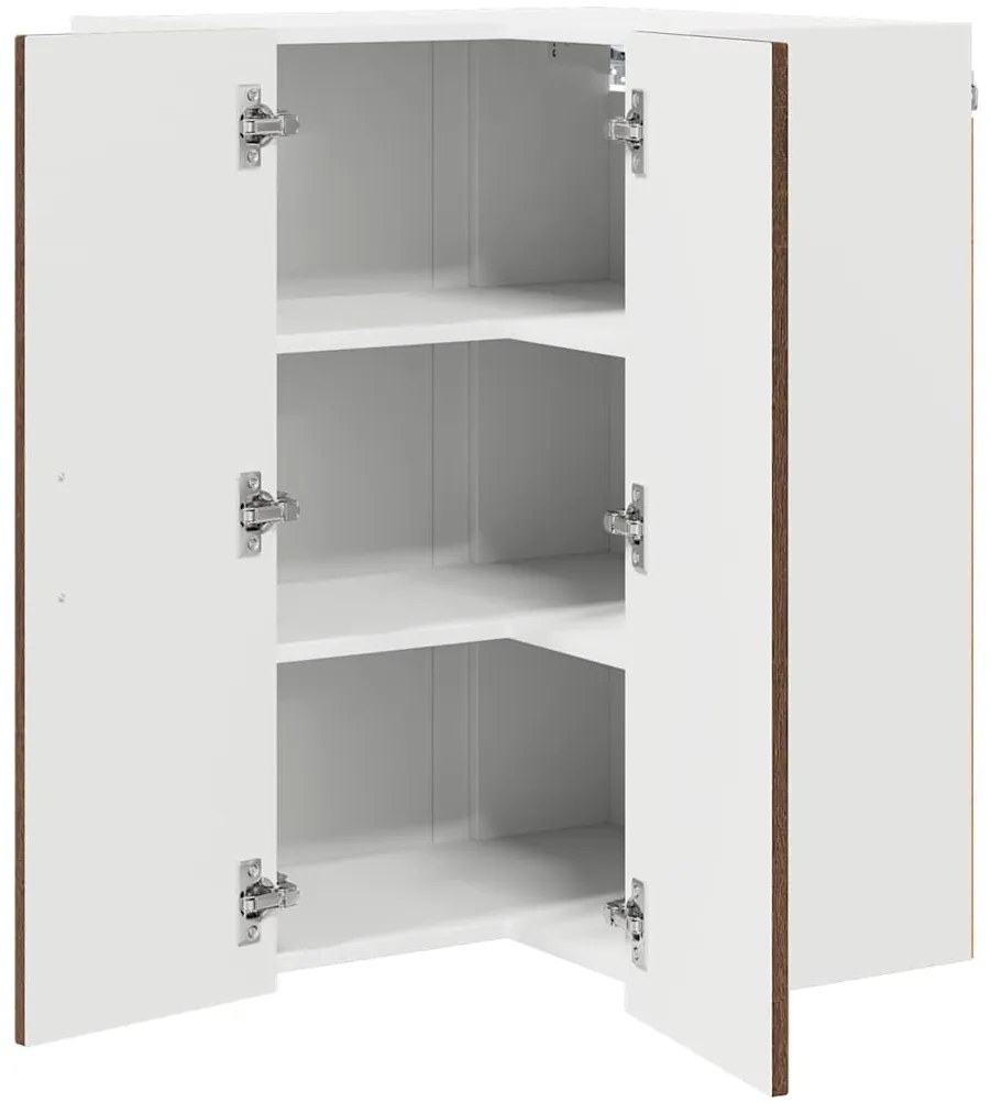 Fali konyhaszekrény ajtóval Barna Tölgy 57 x 57 x 80 cm Faanyag