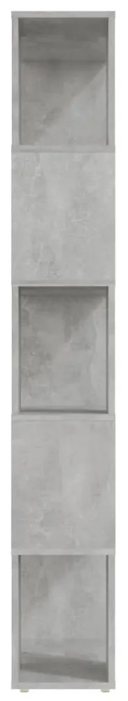 betonszürke térelválasztó könyvszekrény 60 x 24 x 155 cm