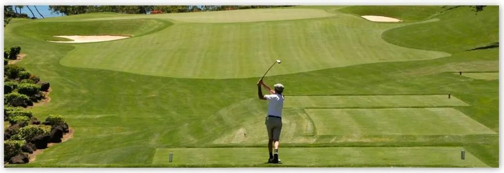 Poszterek 200x66 Golfozó a mezőn