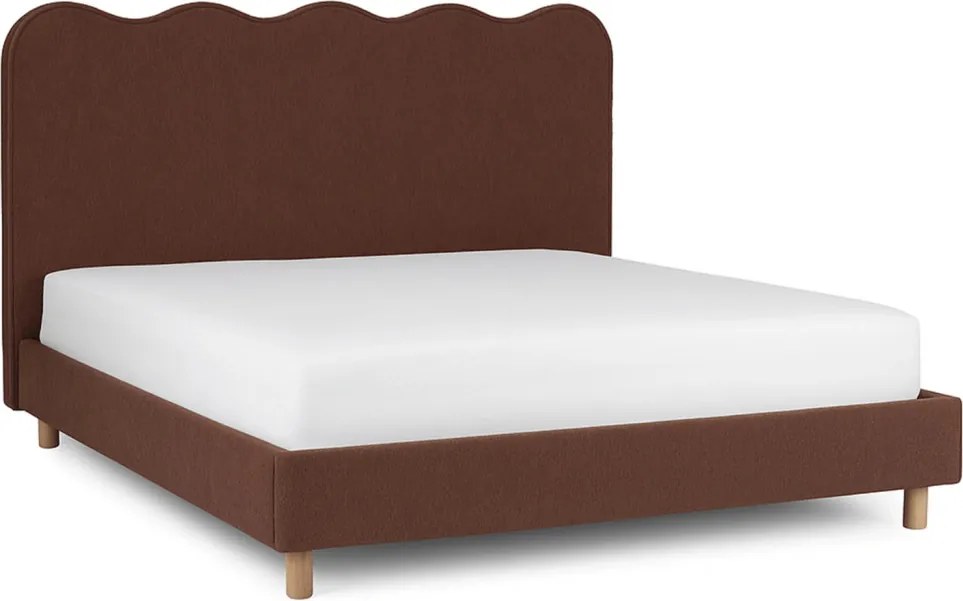 Ágy 160x200 cm méretben, vörösesbarna színben IZMIR