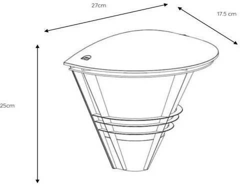 Lucide 11812/01/30 - Kültéri fali lámpa LIVIA 1xE27/60W/230V fekete