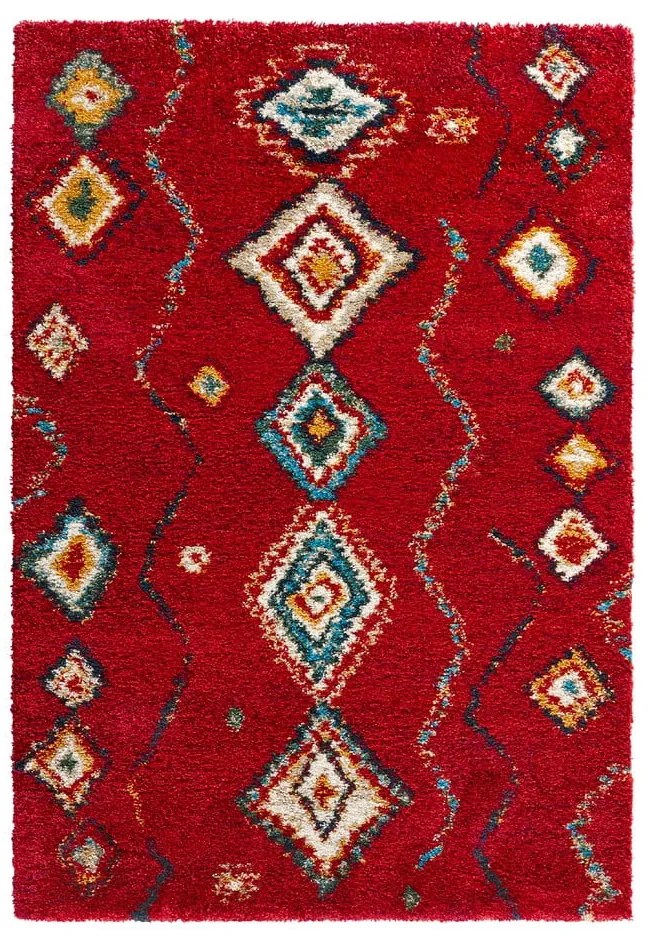 Geometric piros szőnyeg, 120 x 170 cm - Mint Rugs
