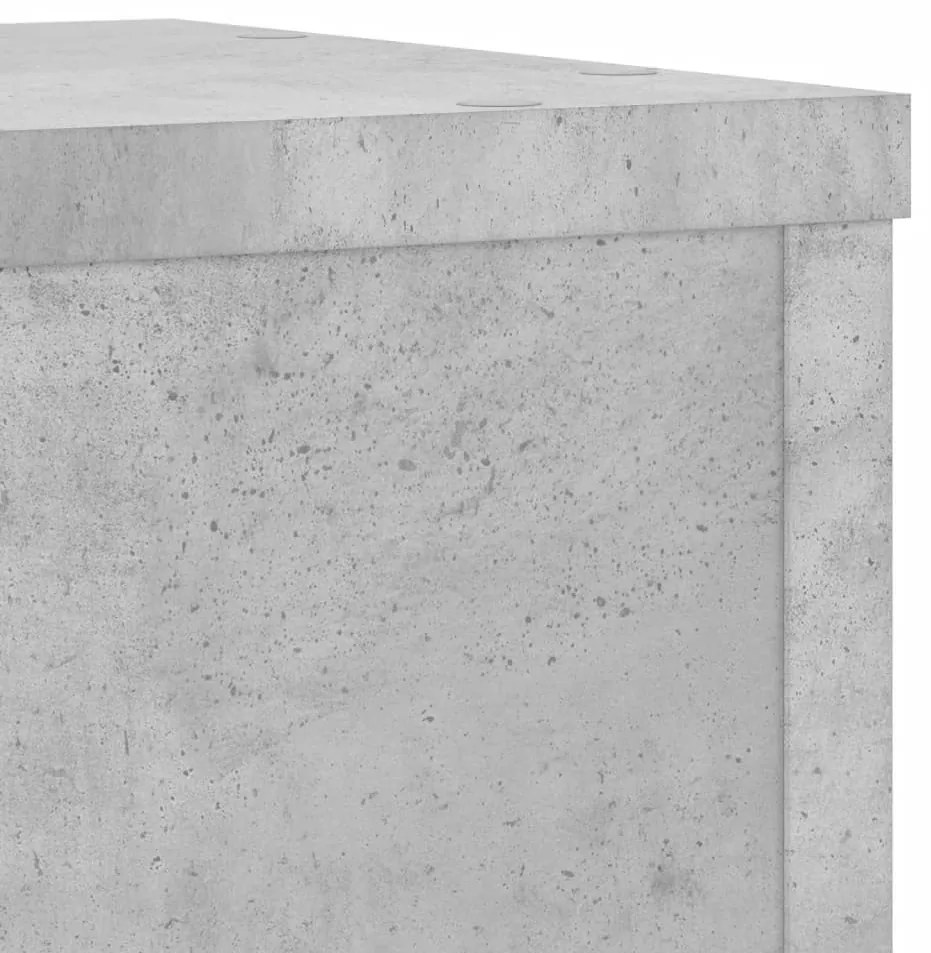 2 db betonszürke szerelt fa növénytartó állvány 20 x 20 x 30 cm