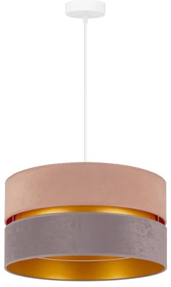 Duolla - Csillár zsinóron DUO 1xE27/15W/230V átm. 40 cm bézs-szürke