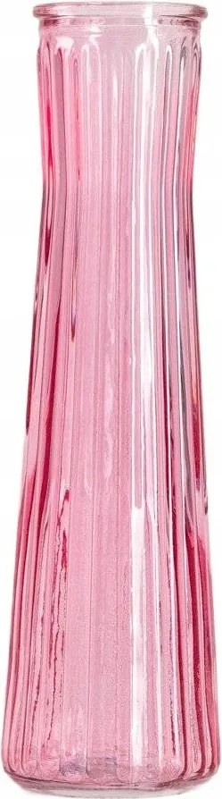 Amily üveg váza rózsaszín 6,5x23 cm Homla