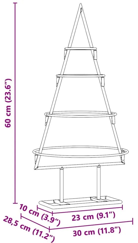 Fém karácsonyfa állvánnyal Arany 60 cm Porszórt Acél
