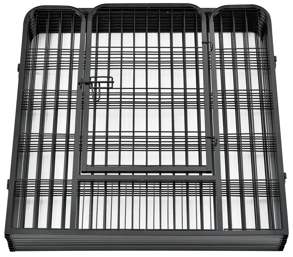 Juskys Fém kutya kennel kölyökkutyáknak - 160x160x80 cm