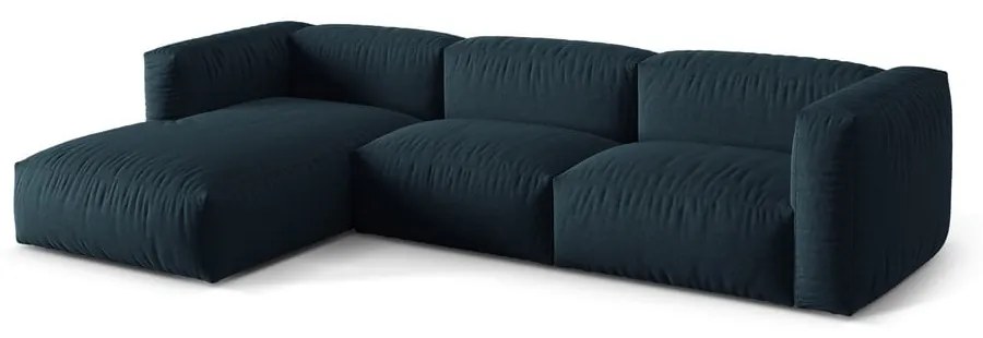 Sötétkék moduláris sarokkanapé (bal oldali) Martina – Micadoni Home