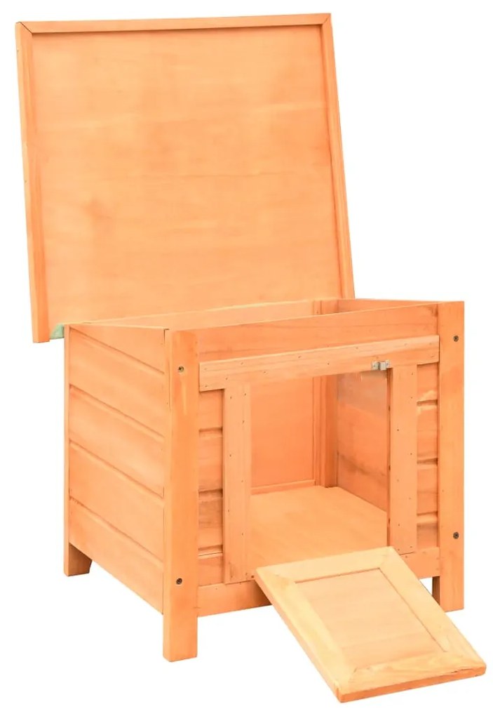 vidaXL tömör fenyő- és jegenyefa macskaház 50 x 46 x 43,5 cm