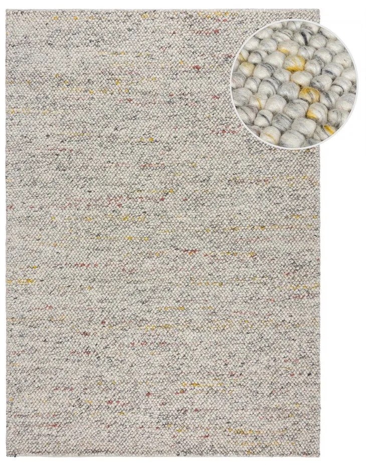 Krémszínű kézi szövésű gyapjúkeverék szőnyeg 120x170 cm Minerals – Flair Rugs