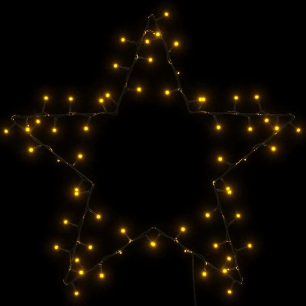 meleg fehér karácsonyi fények csillag sziluett 80 LED