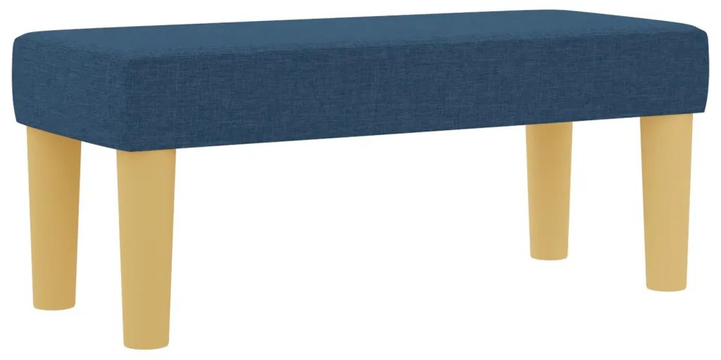Boxspring Ágy Mattal és Pad Kék 90x200 cm Szövet
