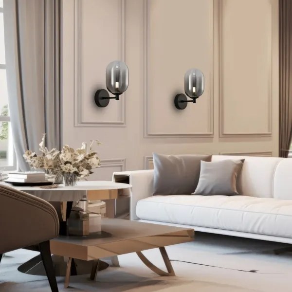 Fali lámpa ALIAS 1xG9/8W/230V fekete/szürke