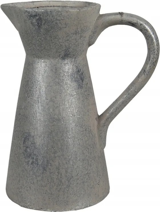 Szürke antik kerámia dekorációs kancsó Jolieke 20x13x25 cm