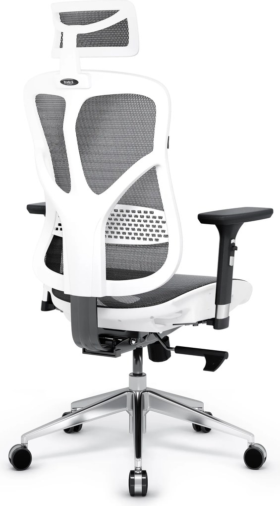 Ergonomikus hálós irodai szék, fehér-szürke: Diablo V-Basic