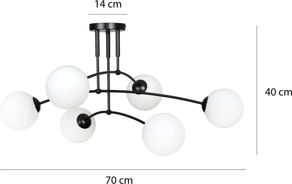 Emibig modern mennyezeti lámpa pregos fehér emi671/6