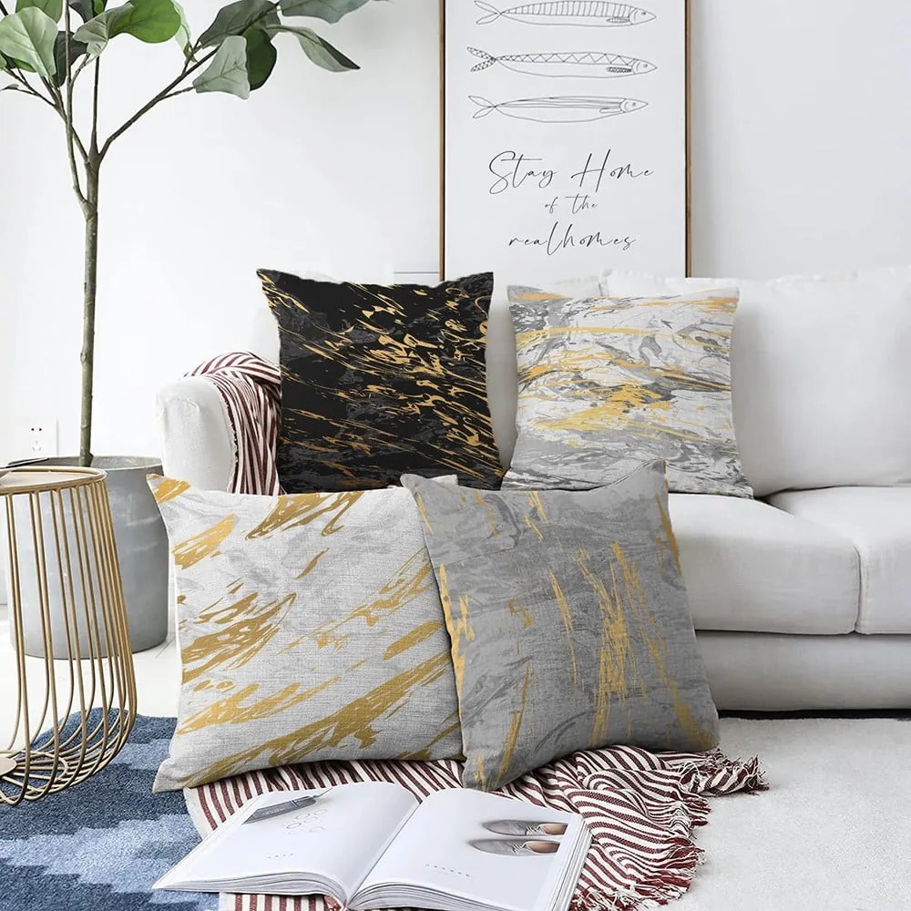 Artsy 4 db-os párnahuzat szett, 55 x 55 cm - Minimalist Cushion Covers