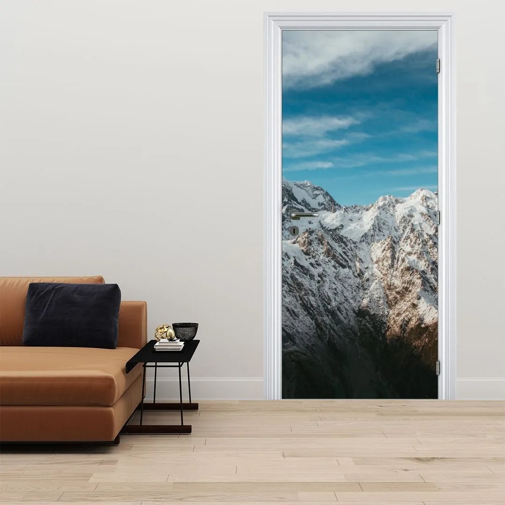 Fotótapéta ajtóra - Havas csúcsok (95x205cm)