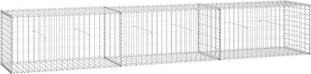 vidaXL horganyzott acél gabion fal fedéllel 300 x 50 x 50 cm