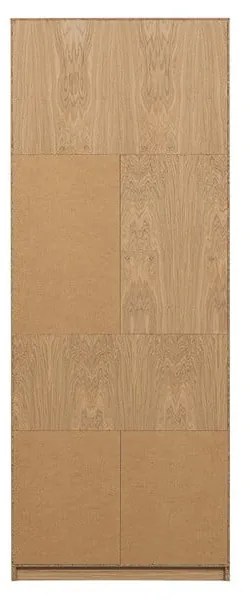 Natúr színű moduláris könyvespolc tölgyfa dekorral 77x199 cm Modulair – vtwonen
