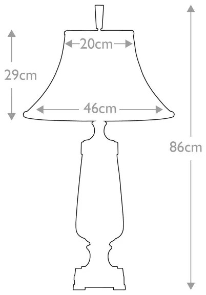 Quoizel QZ-MONTEVERDE - Asztali lámpa MONTEVERDE 1xE27/60W/230V