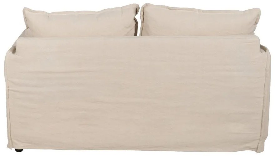 Krémszínű len kanapé 160 cm – Ixia