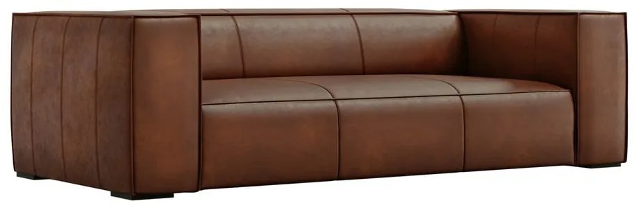 Konyakbarna bőr kanapé 227 cm Madame – Windsor &amp; Co Sofas
