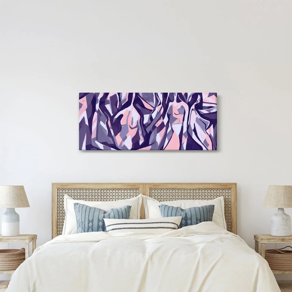 Kép - absztrakt nők (120x50 cm)