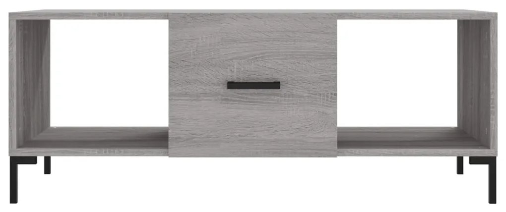 Szürke sonoma színű szerelt fa dohányzóasztal 102 x 50 x 40 cm