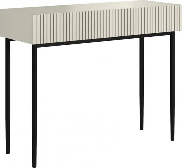 Nicole fésülködőasztal 100 cm fiókokkal - kasmír / fekete lábak