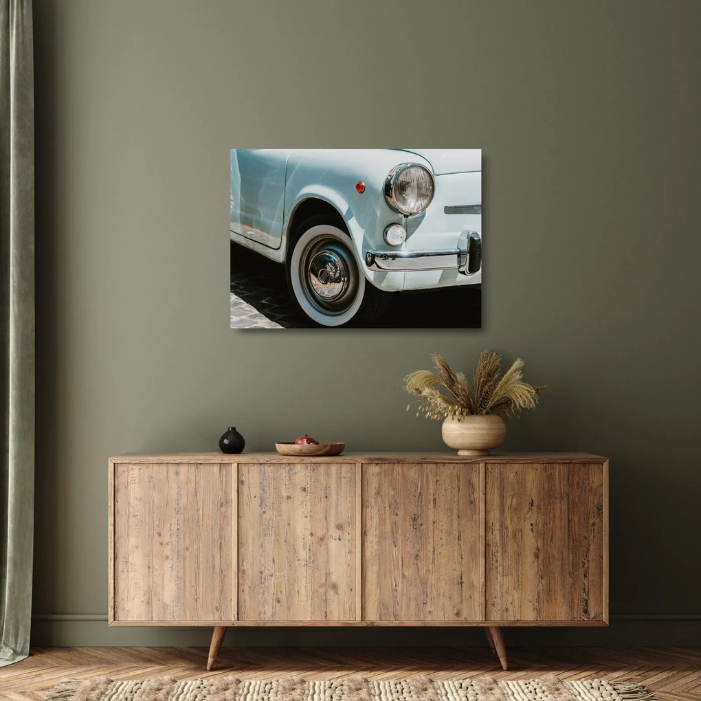 Kép - Fiat retro autó (üvegen) (70x50 cm)