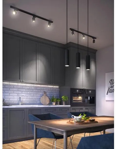 Lámpa Mennyezeti lámpatest TRESOS II, 3xGU10, aluminum, IP20, max. 3x20W, fekete